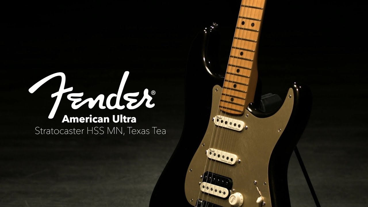 Fender American Ultra Stratocaster HSS MN, Texas Tea | Gear4music demo