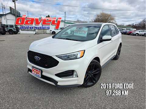 2019 Ford Edge ST AWD in White for sale at Davey Auto Sales Oshawa South in Oshawa, ON