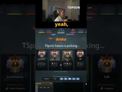 yatoro picked topson over ceb 😳 #dota2