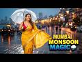4K AI Lookbook Plus Size Indian Beauty Exploring Magical Rainy Mumbai Cinematic AI Travel