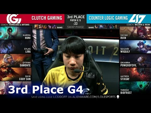 CLG vs CG - Game 4 | 3rd Place S9 LCS Summer 2019 PlayOffs | CLG vs Clutch Gaming G4