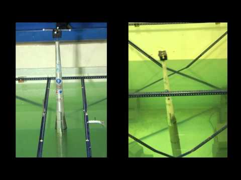 Short hydrodynamic test video thumbnail for a floating offshore wind structure