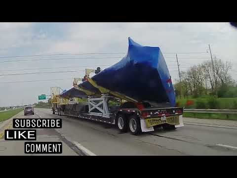Truck Hauling Jet Wings (Airplane Aircraft Transport)