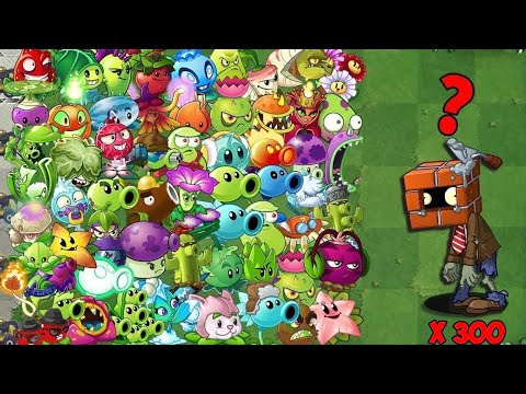 Pvz 2 Challenge - All Plants Vs 99 Brickhead Zombies
