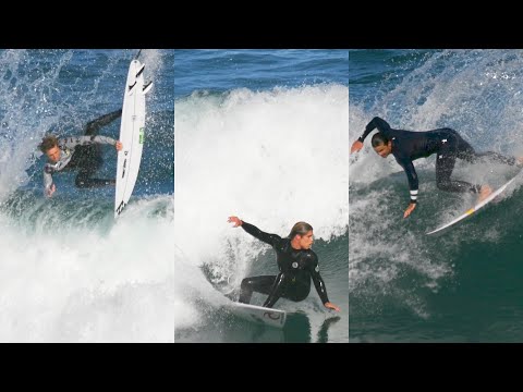 3 of the World's top 33 - Julian Wilson, Ryan Callinan and Morgan Cibilic yesterday at Bar Beach