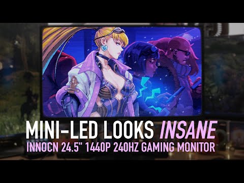 INNOCN 24.5 Inch Gaming Monitor 1440P 240Hz QHD 2K PC Desktop Gaming Screen Fast IPS HDMI 2.1 Display, DisplayPort, Built-in Speaker, 25G2S video review thumbnail