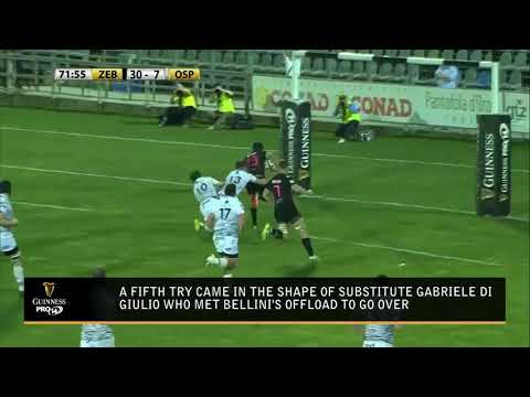 #ZEBvOSP la meta di Gabriele Di Giulio contro gli Ospreys