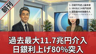 【6月1日】日経平均6.6万円台に利上げ急襲？過去最大11.7兆円介入とソフトバンクG14兆円投資の分水嶺