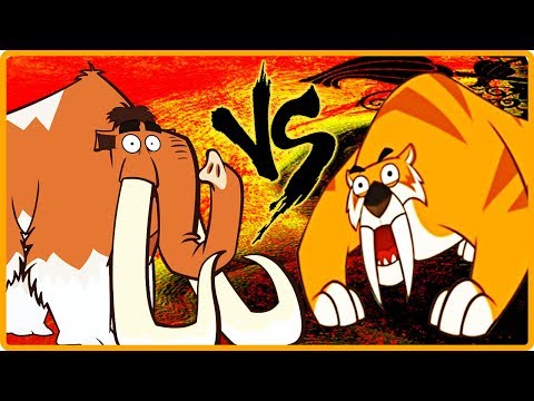 WOOLLY MAMMOTH VS SMILODON | ICE AGE WAR | Dinosaur Battle Ground Episode 6 | Dinosaur For Kids