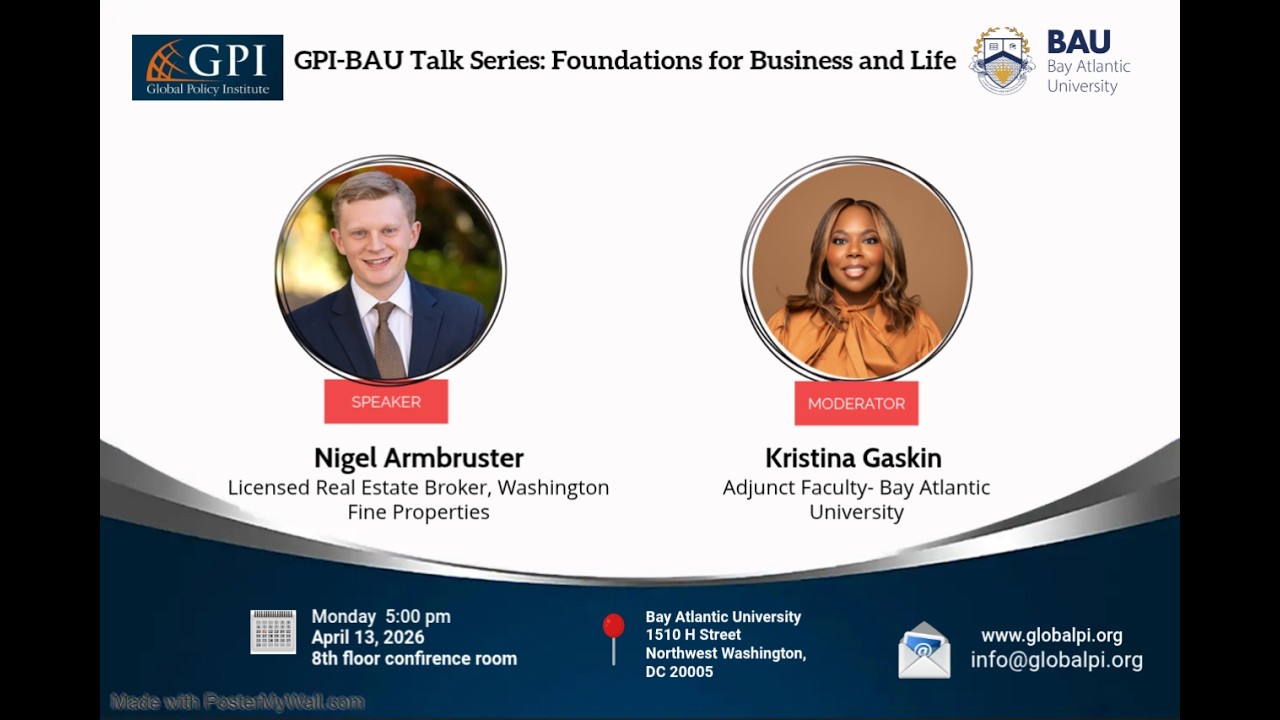 GPI-BAU Talk Series: Foundations for Business and Life