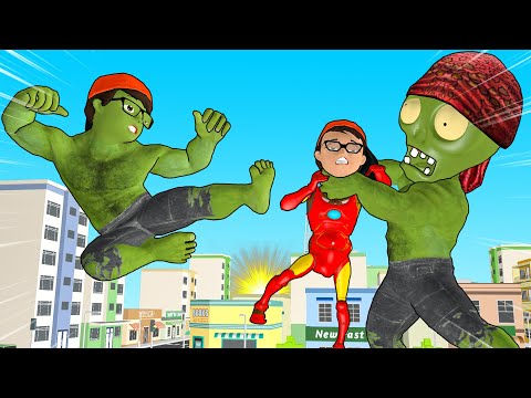 Ironman Nick vs Kidnapper ZOMBIE HULK - Scary Teacher 3D | Nick Practice Kung Fu Rescue Tani