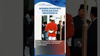 Momen Prabowo Rapikan Dasi Menterinya saat Tunggu PM Jepang, Bahlil hingga Mayor Teddy Tertawa