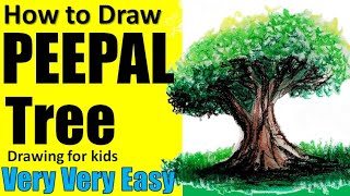 How to draw a Peepal Tree | Peepal tree Drawing | By Prakhar Shrivastava