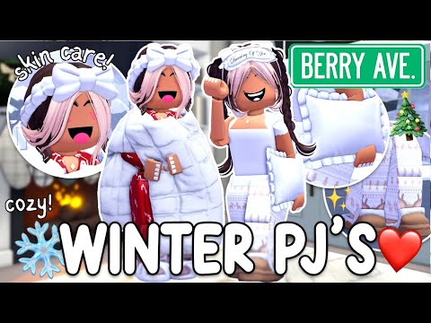 Winter Pajama GIRLS COZY HOLIDAY PJ SETS OUTFIT Tutorials For Berry Avenue!