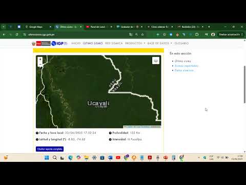 Sismo de magnitud 4.9 sacude  Pucallpa, Coronel Portillo - Ucayali