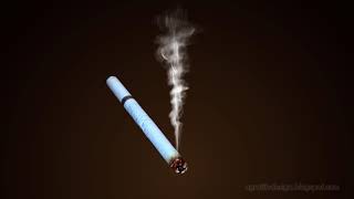 Cigarette Smoke And Embers Animation With Motion Smoke Alpha Channel