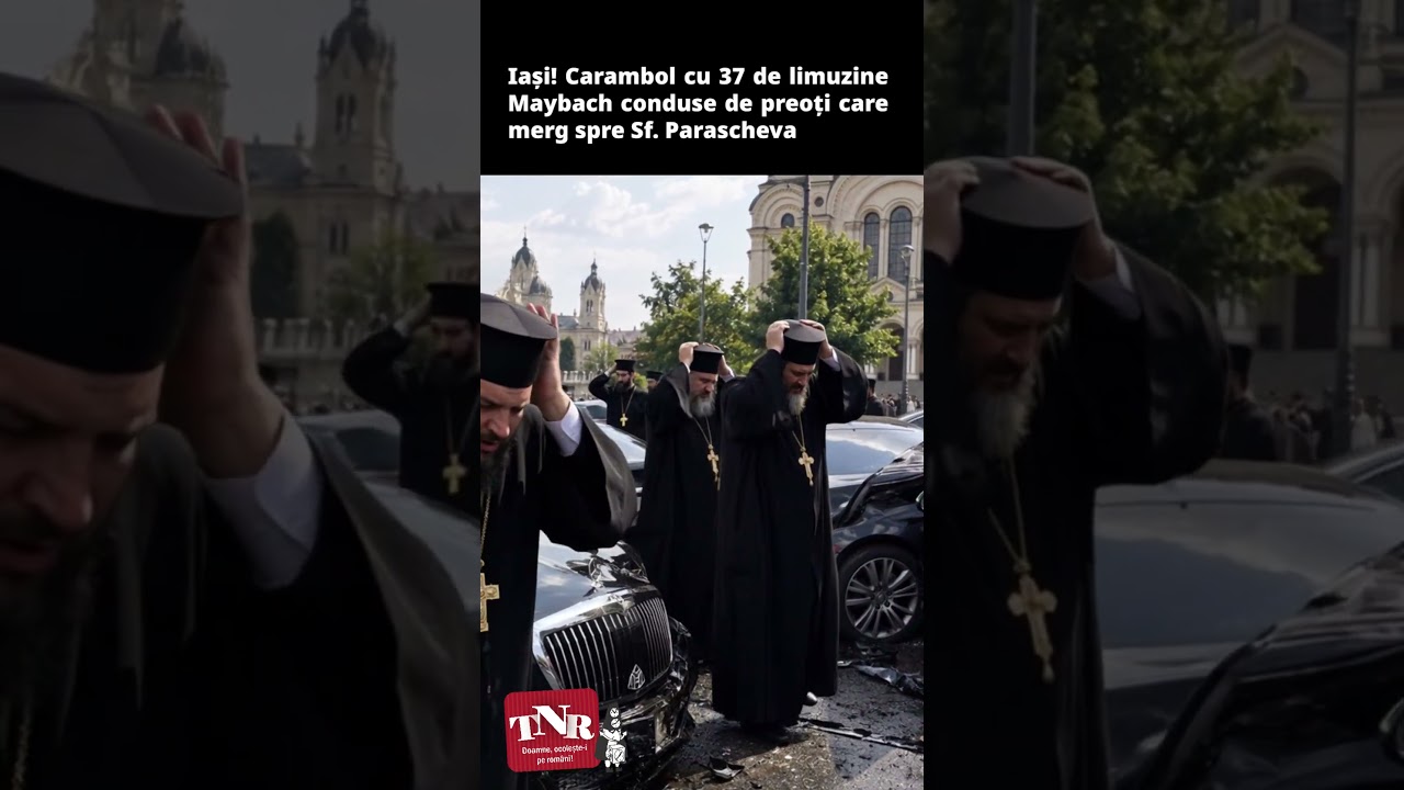 Iași! Carambol cu 37 de Maybach-uri conduse de preoți care merg spre Sf. Parascheva