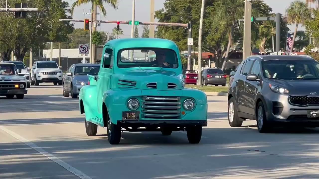 Every Car Leaving Cool Wheels Car Show