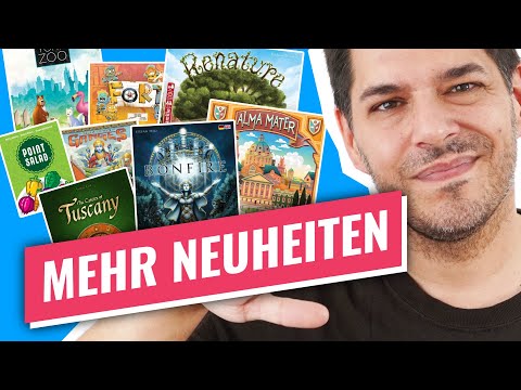 Brettspiel Fazit: Bonfire, Renature, Alma Mater, New York Zoo, Brüssel 1897, Castles of Tuscany ...