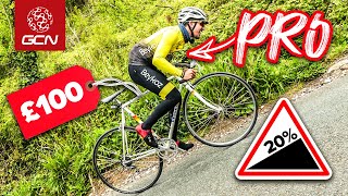Pro On A £100 Bike VS Killer Climb!