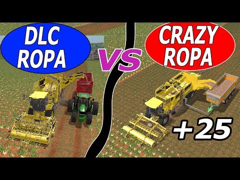 Farming Simulator 17: Original Ropa DLC VS Crazy Ropa Mods +25M | Vehicles Comparison