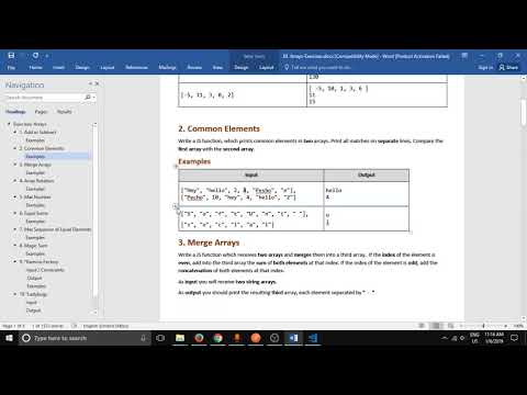 Javascript Exercise Arrays Tech Module