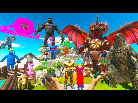 Hunting Biggest Kaiju Monsters and Parkour Fights Mutant Primates - Animal Revolt Battle Simulator