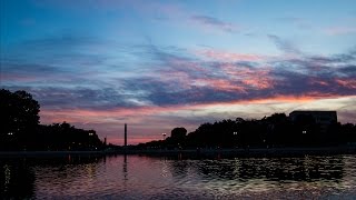 Capitol Reflecting Pool - June 18, 2016 - 4K Sunset Time Lapse