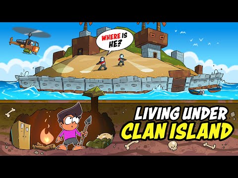 I actually lived UNDER a CLAN ISLAND in Rust!!!