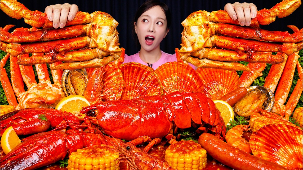 돌아온 오리지널 보일링 씨푸드🦞 랍스터 크랩 해물찜 먹방 Spicy Lobster & Boiling Crab Epic Seafood Boil Feast Ssoyou