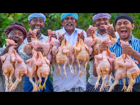CHICKEN | Full Fried Chicken Veg Curry Recipe Cooking in Village | Chicken Cooking with Vegetables