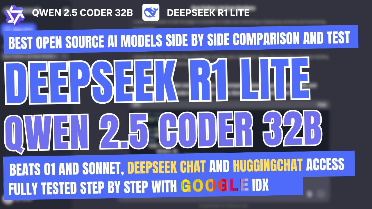 DeepSeek R1 Lite vs Qwen 2.5 Coder 32B on Google IDX Editor (Fully Tested Side by Side)