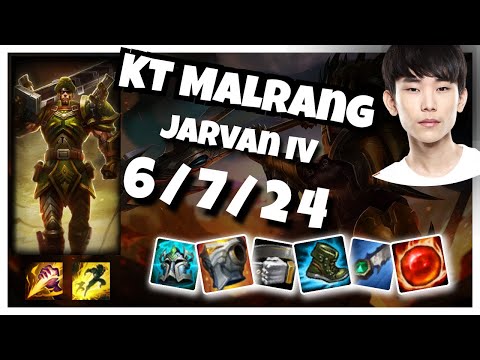 KT Malrang Jarvan IV JUNGLE (6/7/24) vs LILLIA Gameplay Replay - Patch 10.18