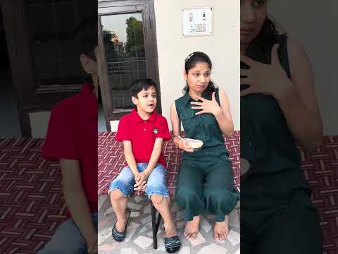 When you try to be responsible... but fail! 😅✨ #ChhaviAndSakshu #FamilyFun