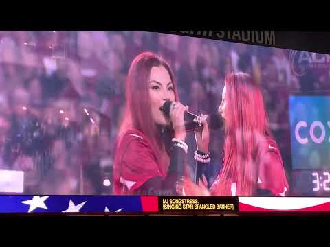 MJ Songstress sings the national anthem on Monday Night Football