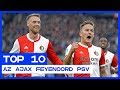 TOP 10 | De mooiste goals van AZ, Ajax, Feyenoord en PSV dit Eredivisie-seizoen