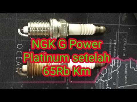 Busi NGK G power Platinum setelah 65 ribu Kilometer