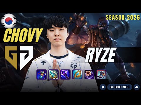 GEN Chovy RYZE vs ORIANNA Mid - Patch 26.2 KR Ranked | lolrec