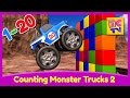 Counting Monster Trucks 2 | Learn to count from to 1 to 20 for Kids