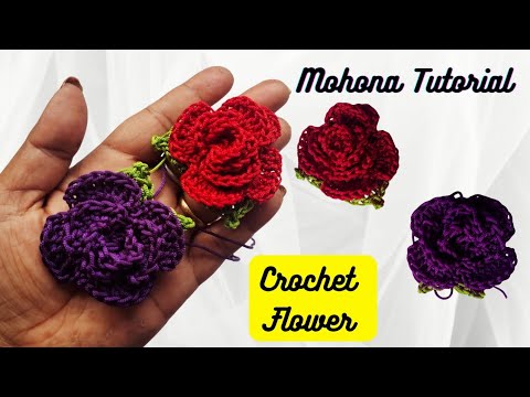 Beautiful Crochet Flower l Very Easy Tutorial l