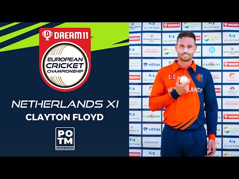 POTM: C.Floyd - Group B, Match 3 - SWE vs NED-XI | Highlights | Dream11 ECC, 2022 | ECC22.027
