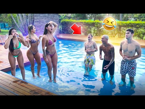 SE O CASAL RIR = CAI NA PISCINA!!