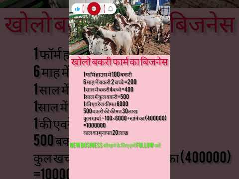 'Goat Farming Business: Earn ₹20 Lakh Profit Annually with 200 Goats!'#business #shortfeed #short