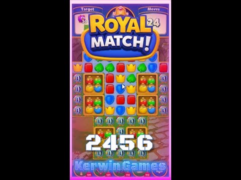 Royal Match Level 2456 - No Boosters Gameplay
