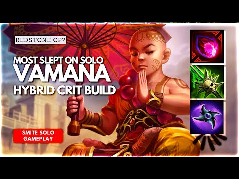 CRIT VAMANA LITERALLY STOMPS! - Vamana Solo SMITE Conquest Gameplay