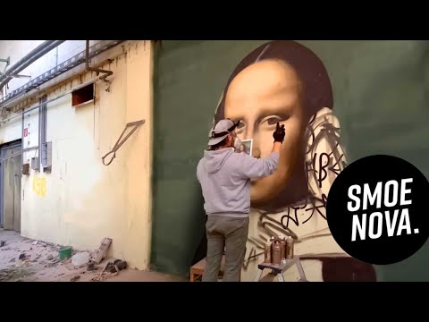 I paint MONA LISA with spray paint only! in 6 hours...