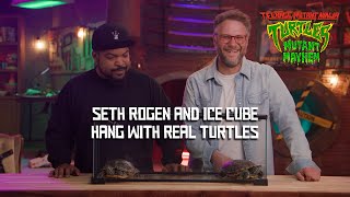 Teenage Mutant Ninja Turtles: Mutant Mayhem | Seth Rogen and Ice Cube hang with Real Turtles