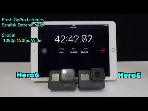 GoPro Hero6 vs Hero5 Battery Life Comparison (1080p) GoPro Tip #598 | MicBergsma