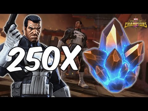 250x Arena Crystal Opening - 4 Star Punisher Hunting Round #3 - Marvel Contest Of Champions