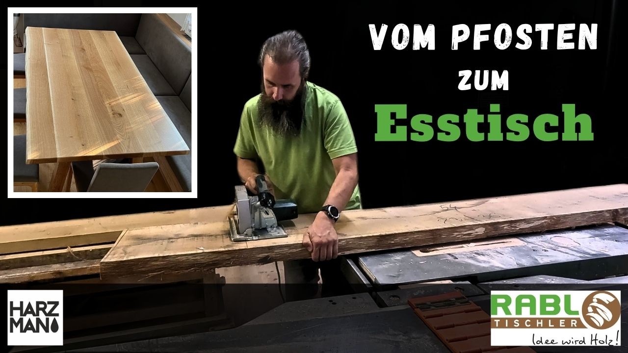 Vorschaubild YouTube Video Tisch aus Eichenholz herstellen